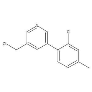 3-(2-Chloro-4-methylphenyl)-5-(chloromethyl)pyridine结构式