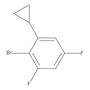 2-Bromo-1-cyclopropyl-3,5-difluorobenzene Structure