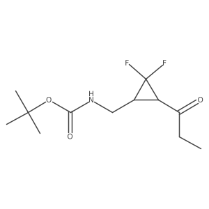 tert-butyl N-[(2,2-difluoro-3-propanoylcyclopropyl)methyl]carbamate结构式