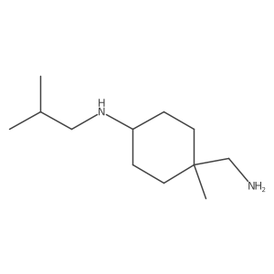 4-(aminomethyl)-4-methyl-N-(2-methylpropyl)cyclohexan-1-amine Structure