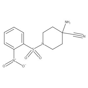 4-Amino-1-(2-nitrobenzenesulfonyl)piperidine-4-carbonitrile结构式