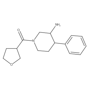 1-(Oxolane-3-carbonyl)-4-phenylpiperidin-3-amine结构式