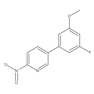 5-(3-Fluoro-5-methoxyphenyl)-2-nitropyridine Structure
