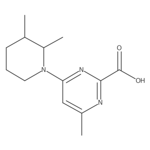 4-(2,3-Dimethylpiperidin-1-yl)-6-methylpyrimidine-2-carboxylic acid Structure