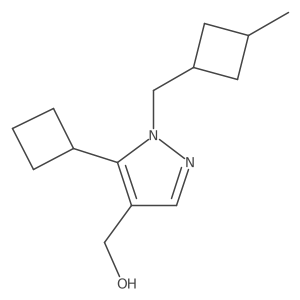 {5-cyclobutyl-1-[(3-methylcyclobutyl)methyl]-1H-pyrazol-4-yl}methanol Structure