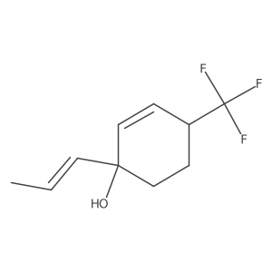 1-(Prop-1-en-1-yl)-4-(trifluoromethyl)cyclohex-2-en-1-ol结构式