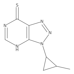 3-(2-methylcyclopropyl)-3H-[1,2,3]triazolo[4,5-d]pyrimidine-7-thiol结构式