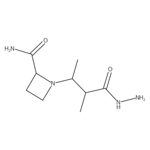 1-[1-(Hydrazinecarbonyl)-1-methylpropan-2-yl]azetidine-2-carboxamide Structure