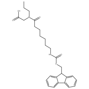 2-[7-({[(9H-fluoren-9-yl)methoxy]carbonyl}amino)-N-propylheptanamido]acetic acid Structure