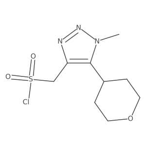 [1-methyl-5-(oxan-4-yl)-1H-1,2,3-triazol-4-yl]methanesulfonyl chloride结构式