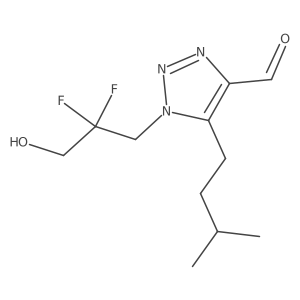 1-(2,2-difluoro-3-hydroxypropyl)-5-(3-methylbutyl)-1H-1,2,3-triazole-4-carbaldehyde结构式