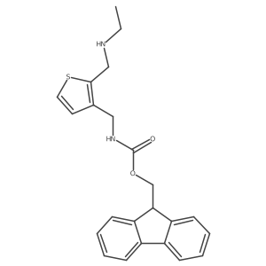 9H-fluoren-9-ylmethyl N-({2-[(ethylamino)methyl]thiophen-3-yl}methyl)carbamate结构式