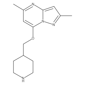 4-[({2,5-Dimethylpyrazolo[1,5-a]pyrimidin-7-yl}oxy)methyl]piperidine结构式