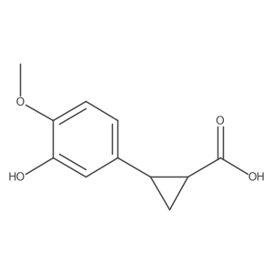 rac-(1R,2R)-2-(3-hydroxy-4-methoxyphenyl)cyclopropane-1-carboxylic acid Structure