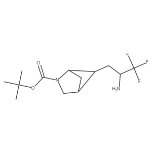 tert-butyl (1S,4R)-5-(2-amino-3,3,3-trifluoropropyl)-2-azabicyclo[2.1.1]hexane-2-carboxylate结构式