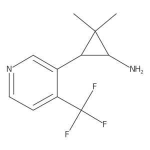 2,2-Dimethyl-3-[4-(trifluoromethyl)pyridin-3-yl]cyclopropan-1-amine Structure