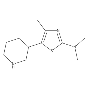 N,N,4-trimethyl-5-(piperidin-3-yl)-1,3-thiazol-2-amine结构式