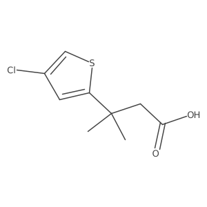 3-(4-Chlorothiophen-2-yl)-3-methylbutanoic acid Structure