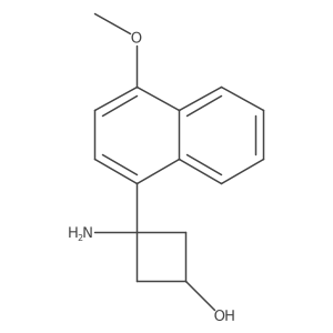 3-Amino-3-(4-methoxynaphthalen-1-yl)cyclobutan-1-ol Structure