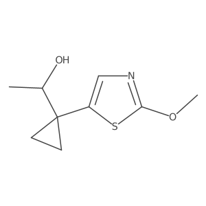 1-[1-(2-Methoxy-1,3-thiazol-5-yl)cyclopropyl]ethan-1-ol Structure