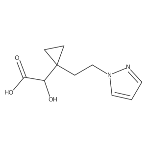 2-hydroxy-2-{1-[2-(1H-pyrazol-1-yl)ethyl]cyclopropyl}acetic acid Structure
