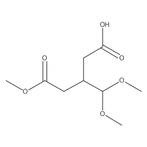 3-(Dimethoxymethyl)-5-methoxy-5-oxopentanoic acid Structure