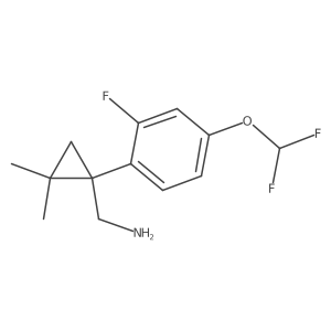 {1-[4-(Difluoromethoxy)-2-fluorophenyl]-2,2-dimethylcyclopropyl}methanamine Structure