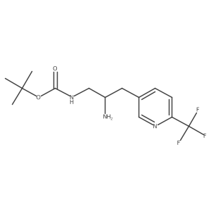 tert-butyl N-{2-amino-3-[6-(trifluoromethyl)pyridin-3-yl]propyl}carbamate Structure