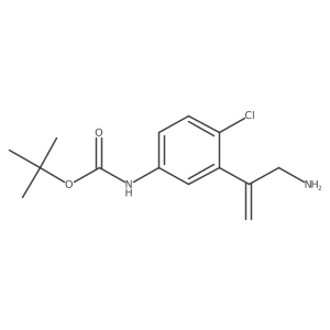 tert-butyl N-[3-(3-aminoprop-1-en-2-yl)-4-chlorophenyl]carbamate Structure