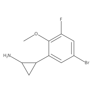 2-(5-Bromo-3-fluoro-2-methoxyphenyl)cyclopropan-1-amine Structure