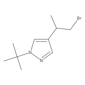 4-(1-bromopropan-2-yl)-1-tert-butyl-1H-pyrazole结构式