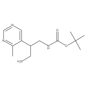 tert-butyl N-[3-amino-2-(4-methylpyrimidin-5-yl)propyl]carbamate Structure