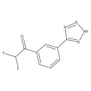 2,2-difluoro-1-[3-(1H-1,2,3,4-tetrazol-5-yl)phenyl]ethan-1-one结构式