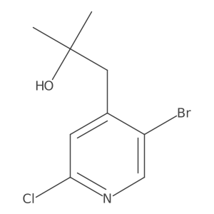 1-(5-Bromo-2-chloropyridin-4-yl)-2-methylpropan-2-ol结构式