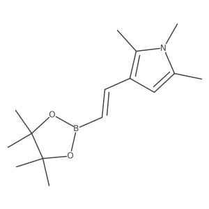 1,2,5-trimethyl-3-[2-(tetramethyl-1,3,2-dioxaborolan-2-yl)ethenyl]-1H-pyrrole结构式