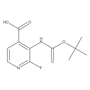 2-Fluoro-3-[(2-methylpropan-2-yl)oxycarbonylamino]pyridine-4-carboxylic acid结构式