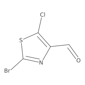 2-Bromo-5-chloro-1,3-thiazole-4-carbaldehyde结构式
