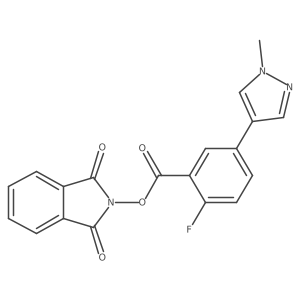 1,3-dioxo-2,3-dihydro-1H-isoindol-2-yl 2-fluoro-5-(1-methyl-1H-pyrazol-4-yl)benzoate结构式