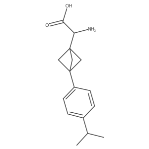 2-Amino-2-[3-(4-propan-2-ylphenyl)-1-bicyclo[1.1.1]pentanyl]acetic acid Structure