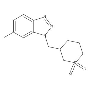 3-((6-Iodo-1H-benzo[d][1,2,3]triazol-1-yl)methyl)tetrahydro-2H-thiopyran 1,1-dioxide结构式