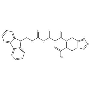 7-[(3S)-3-({[(9H-fluoren-9-yl)methoxy]carbonyl}amino)butanoyl]-5H,6H,7H,8H-[1,2,4]triazolo[4,3-a]pyrazine-6-carboxylic acid Structure