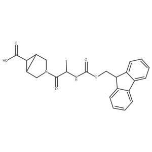 (1R,5S)-3-[2-({[(9H-fluoren-9-yl)methoxy]carbonyl}amino)propanoyl]-3-azabicyclo[3.1.0]hexane-6-carboxylic acid结构式
