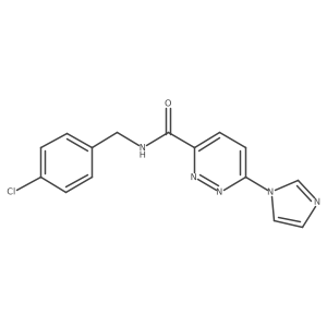 N-(4-chlorobenzyl)-6-(1H-imidazol-1-yl)pyridazine-3-carboxamide结构式
