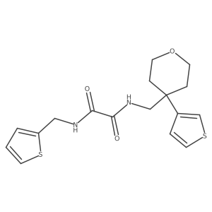 N1-(thiophen-2-ylmethyl)-N2-((4-(thiophen-3-yl)tetrahydro-2H-pyran-4-yl)methyl)oxalamide结构式