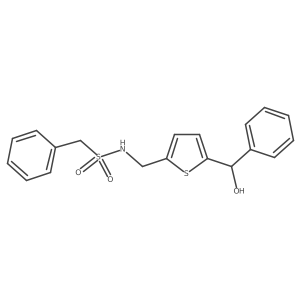 N-({5-[hydroxy(phenyl)methyl]thiophen-2-yl}methyl)-1-phenylmethanesulfonamide Structure