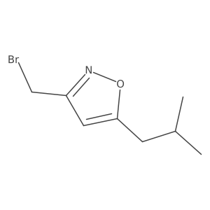 3-(Bromomethyl)-5-(2-methylpropyl)-1,2-oxazole结构式