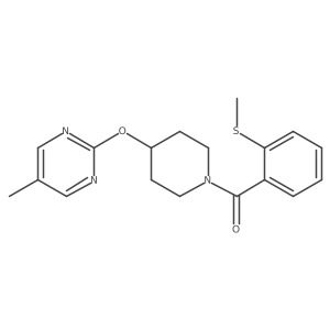 5-Methyl-2-({1-[2-(methylsulfanyl)benzoyl]piperidin-4-yl}oxy)pyrimidine Structure
