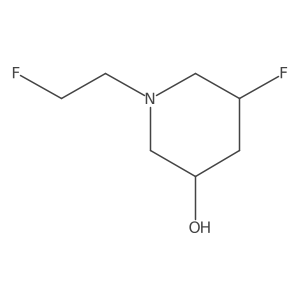 5-Fluoro-1-(2-fluoroethyl)piperidin-3-ol结构式