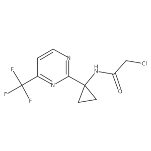 2-Chloro-N-[1-[4-(trifluoromethyl)pyrimidin-2-yl]cyclopropyl]acetamide结构式