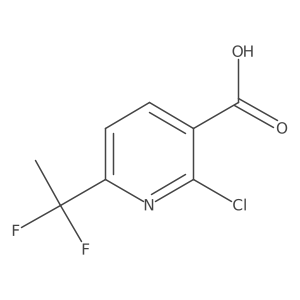 2-Chloro-6-(1,1-difluoroethyl)pyridine-3-carboxylic acid结构式